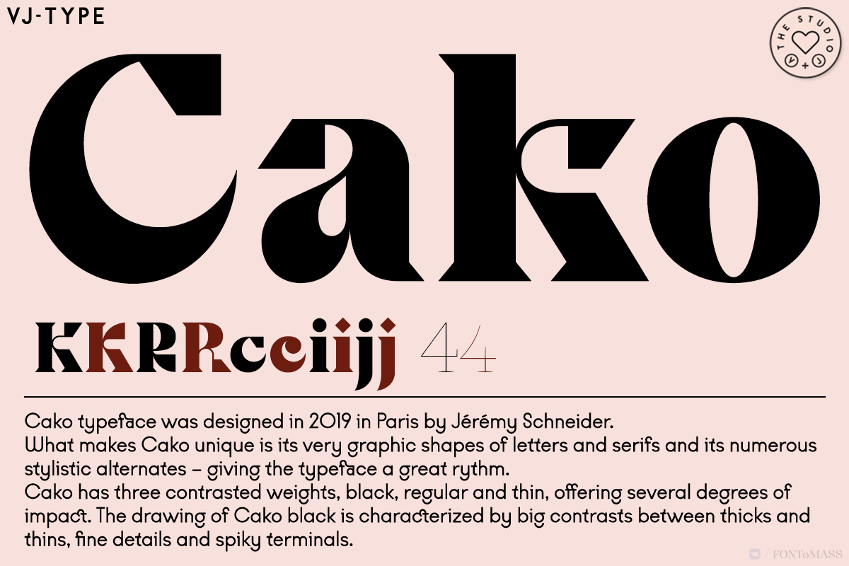 Cako Font preview